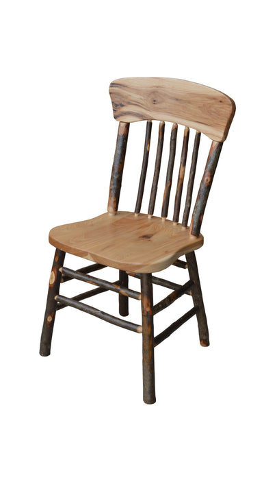 A&L Furniture Co. Amish-Made Hickory Panel Back Dining Chairs