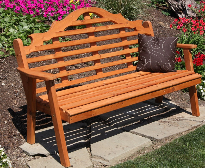 A&L Furniture Co. Amish-Made Cedar Marlboro Garden Benches