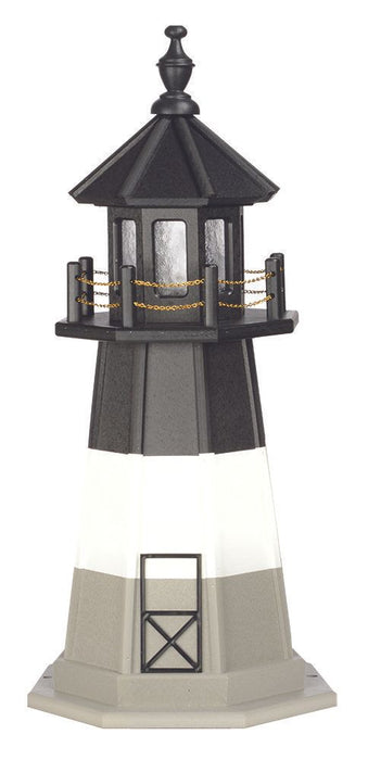 Octagonal Amish-Made Hybrid (Wood/Poly) Oak Island, NC Replica Lighthouses