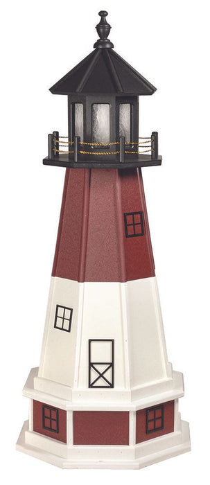 Octagonal Amish-Made Hybrid (Wood/Poly) Barnegat, NJ Replica Lighthouses