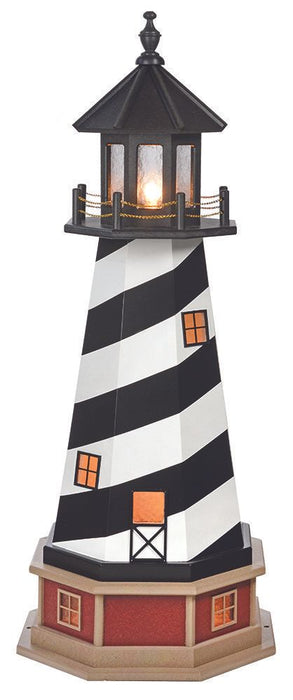 Octagonal Amish-Made Wooden Cape Hatteras, NC Replica Lighthouses