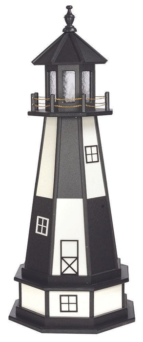 Octagonal Amish-Made Hybrid (Wood/Poly) Cape Henry, VA Replica Lighthouses