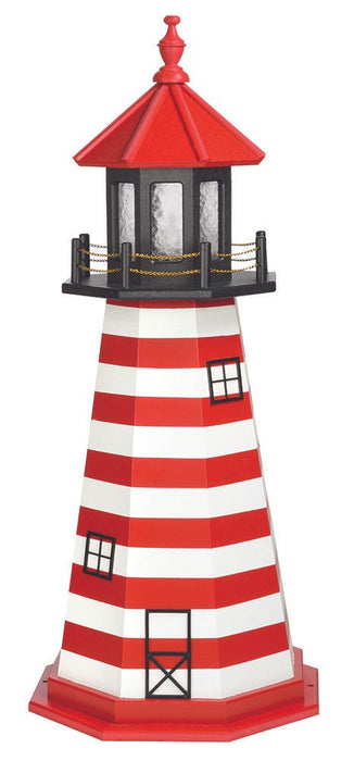 Octagonal Amish-Made Wooden West Quoddy, ME Replica Lighthouses