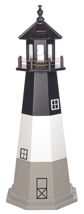 Octagonal Amish-Made Hybrid (Wood/Poly) Oak Island, NC Replica Lighthouses