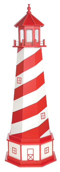 Octagonal Amish-Made Hybrid (Wood/Poly) White Shoal, MI Replica Lighthouses