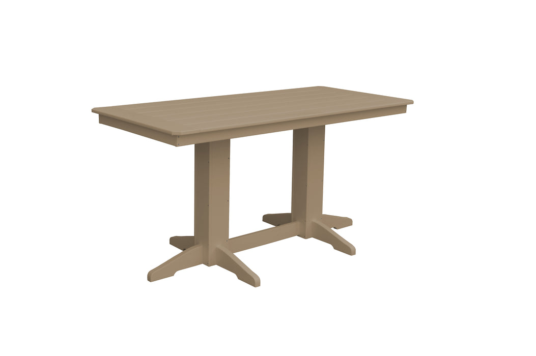 A&L Furniture Co. Amish-Made Counter-Height Rectangular Poly Dining Tables