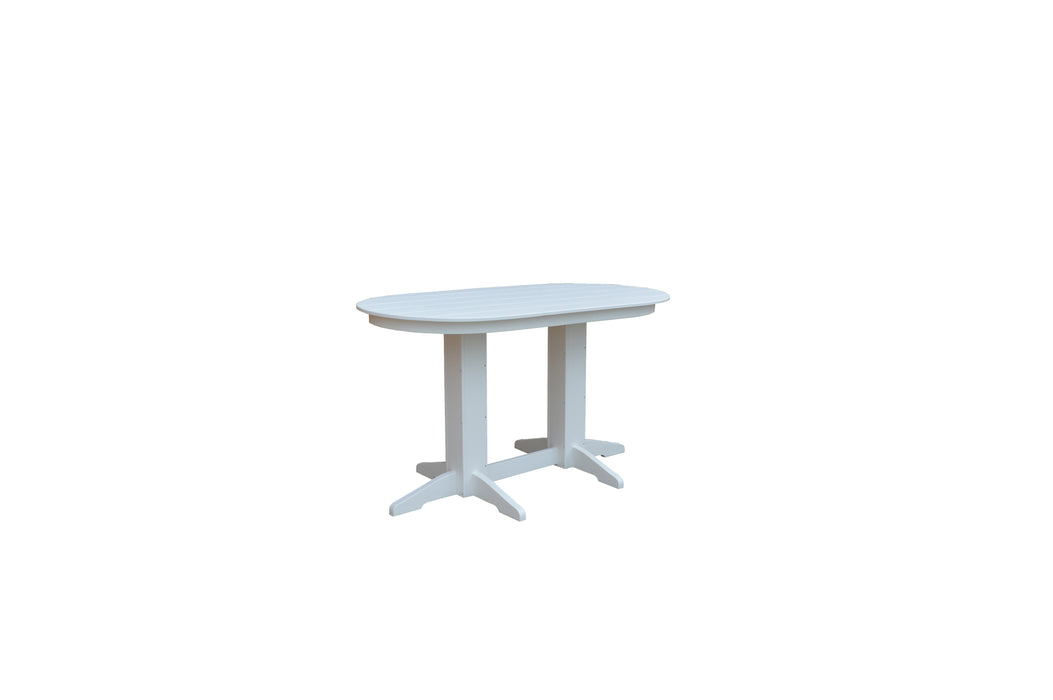 A&L Furniture Co. Amish-Made Counter-Height Oval Poly Dining Tables