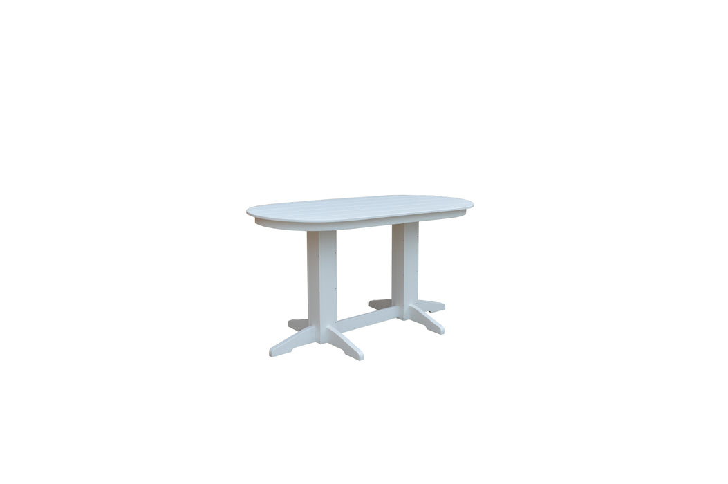 A&L Furniture Co. Amish-Made Counter-Height Oval Poly Dining Tables