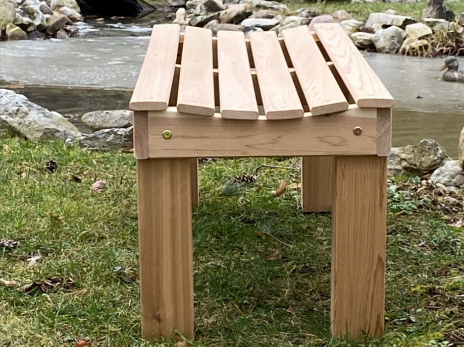A&L Furniture Co. 4' Amish-Made Cedar Courtyard Bench
