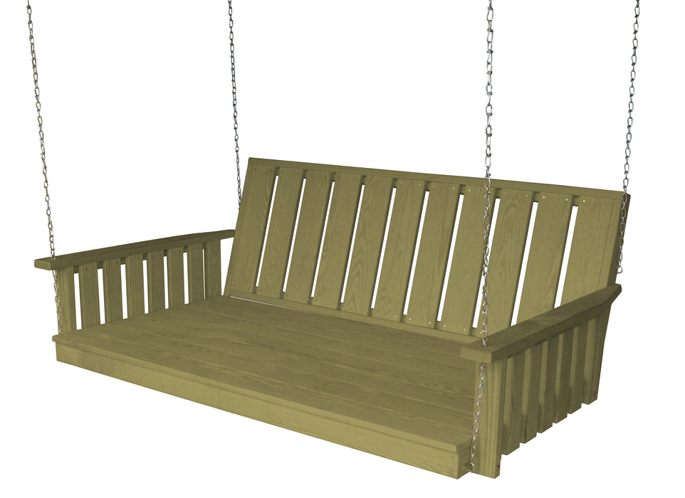 A&L Furniture Co. Amish-Made Pressure-Treated Pine Wingate Swing Beds