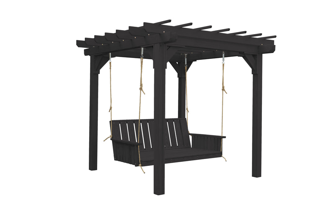 A&L Furniture Co. Amish-Made Bradford Pergola with Wingate Swingbed