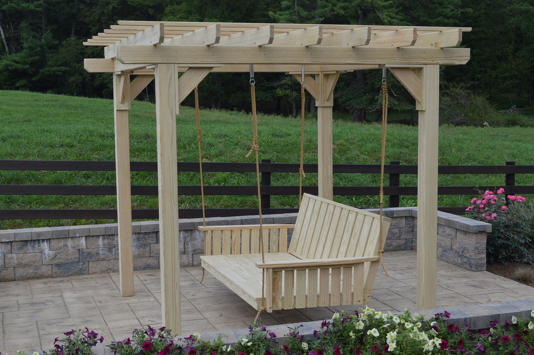 A&L Furniture Co. Amish-Made Bradford Pergola with Wingate Swingbed