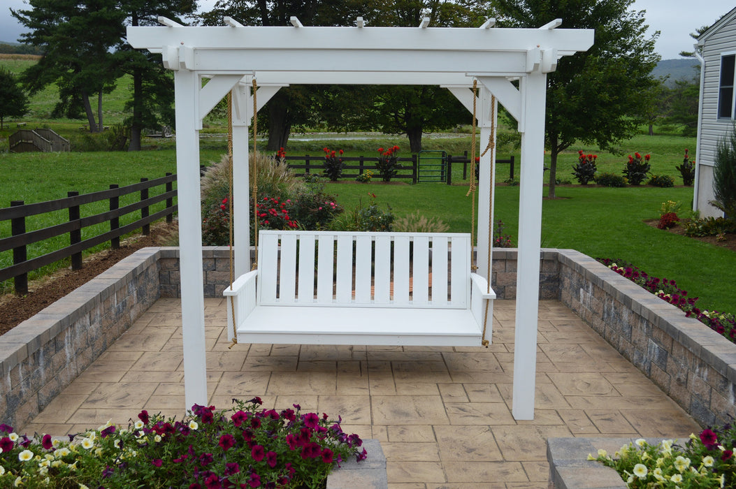 A&L Furniture Co. Amish-Made Bradford Pergola with Wingate Swingbed