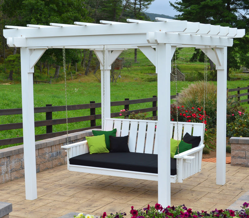 A&L Furniture Co. Amish-Made Bradford Pergola with Wingate Swingbed