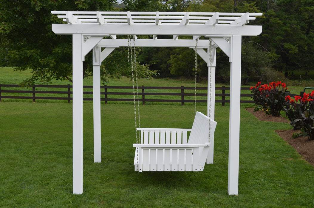 A&L Furniture Co. Amish-Made Bradford Pergola with Wingate Swingbed