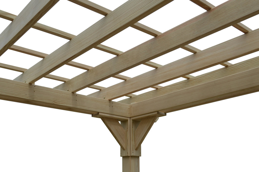 A&L Furniture Co. Amish-Made Bradford Pergola with Swing Hangers