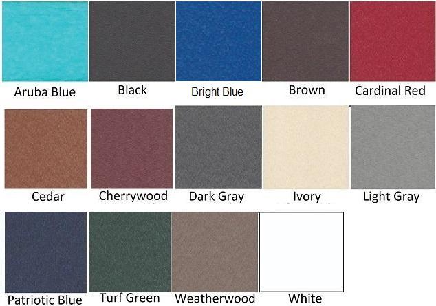 Color options for Amish-Made Replacement Tops for Wooden Octagonal Lighthouses