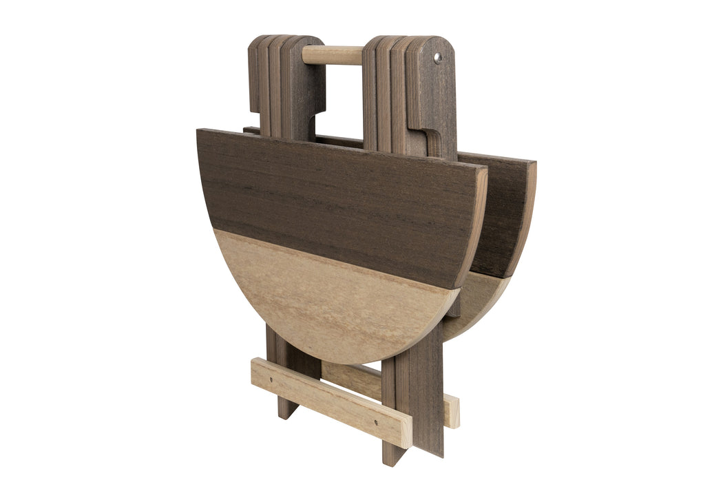 Amish-Made SurfAira Collection Round Folding Poly Side Table