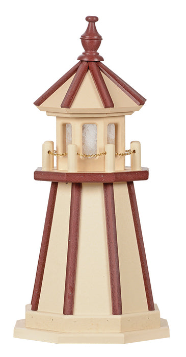 Amish-Made 8-Sided Wooden Painted Lighthouses