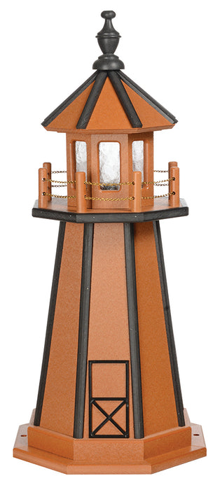 Amish-Made 8-Sided Wooden Painted Lighthouses