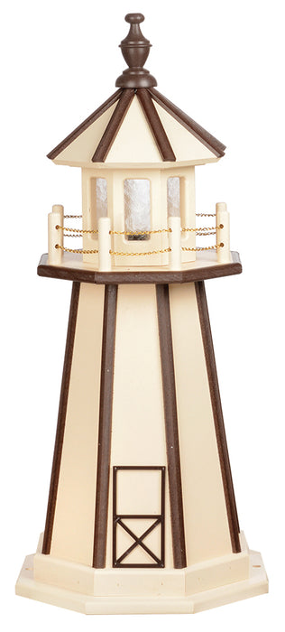 Amish-Made 8-Sided Wooden Painted Lighthouses