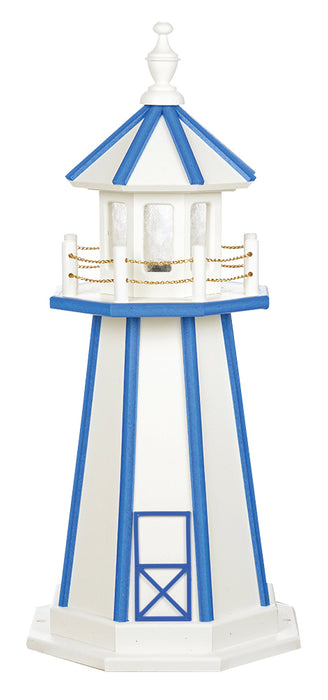 Amish-Made 8-Sided Wooden Painted Lighthouses