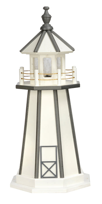 Amish-Made 8-Sided Wooden Painted Lighthouses