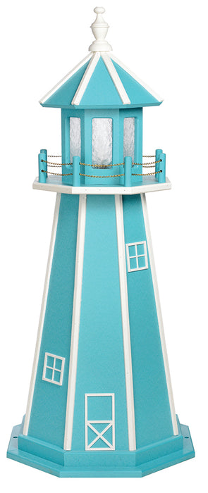 Amish-Made 8-Sided Wooden Painted Lighthouses