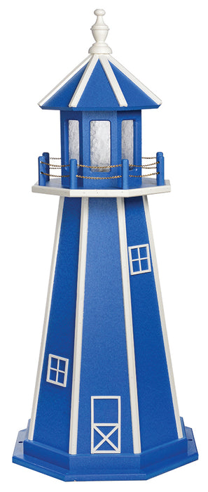Amish-Made 8-Sided Wooden Painted Lighthouses