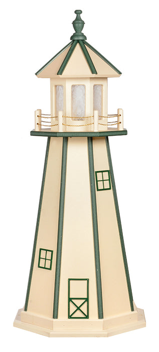 Amish-Made 8-Sided Wooden Painted Lighthouses