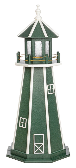Amish-Made 8-Sided Wooden Painted Lighthouses