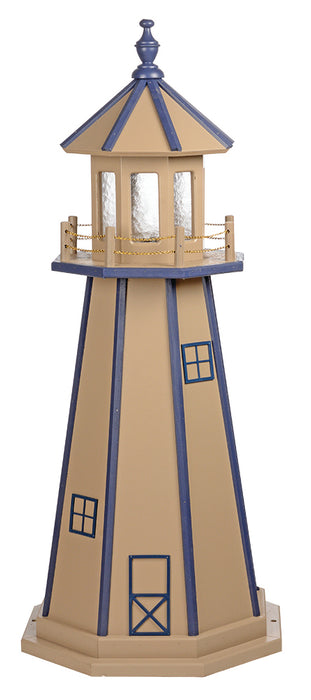 Amish-Made 8-Sided Wooden Painted Lighthouses