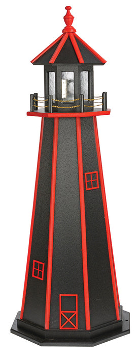 Amish-Made 8-Sided Wooden Painted Lighthouses
