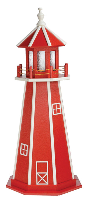 Amish-Made 8-Sided Wooden Painted Lighthouses