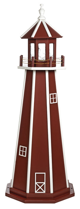 Amish-Made 8-Sided Wooden Painted Lighthouses