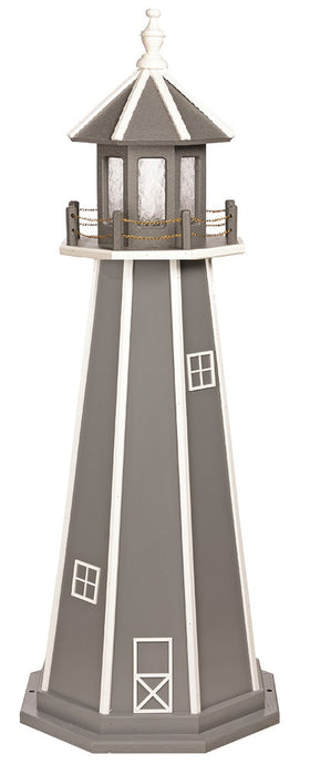 Amish-Made 8-Sided Wooden Painted Lighthouses