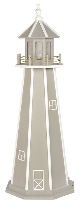 Amish-Made 8-Sided Wooden Painted Lighthouses