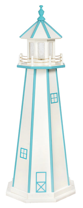 Amish-Made 8-Sided Wooden Painted Lighthouses