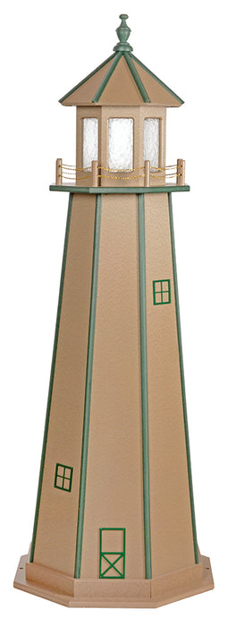 Amish-Made 8-Sided Wooden Painted Lighthouses