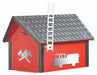 Amish-Made Deluxe Fire Department Mailbox with Aluminum Diamond-Plate Roofs