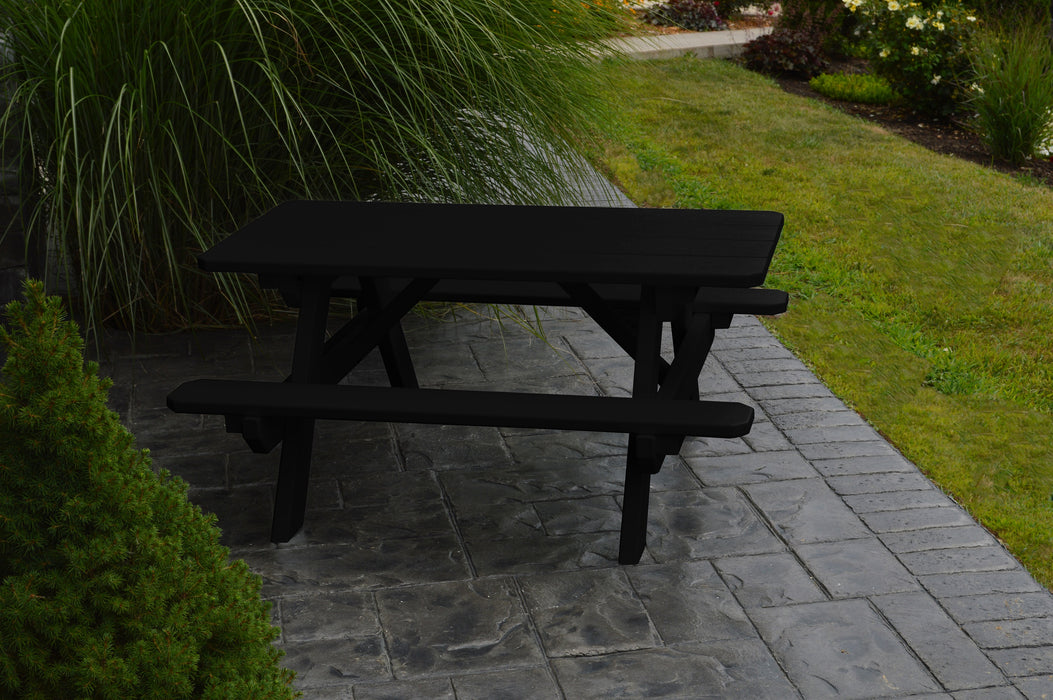 A&L Furniture Co. 4' Amish-Made Pine Kids Picnic Table