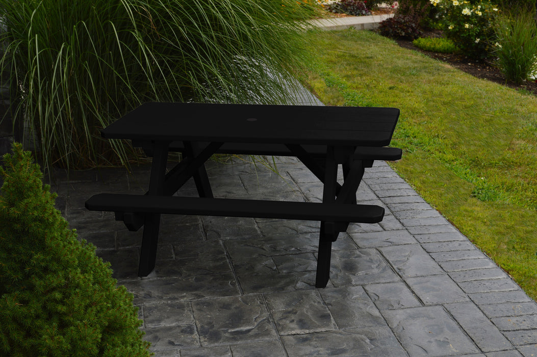 A&L Furniture Co. 4' Amish-Made Pine Kids Picnic Table