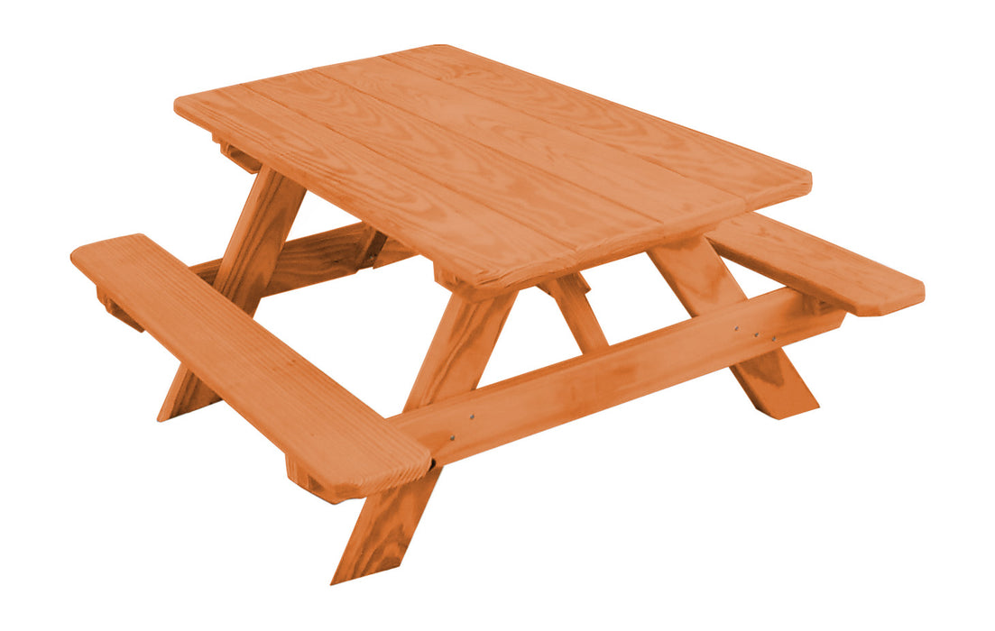 A&L Furniture Co. 4' Amish-Made Pine Kids Picnic Table