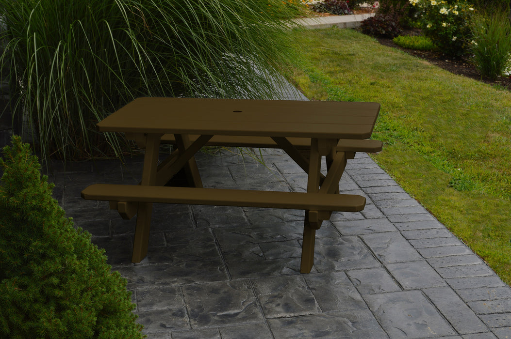 A&L Furniture Co. 4' Amish-Made Pine Kids Picnic Table