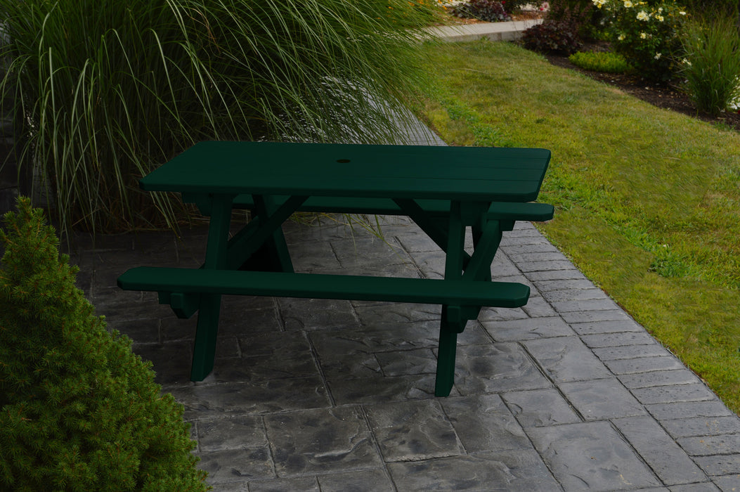 A&L Furniture Co. 4' Amish-Made Pine Kids Picnic Table