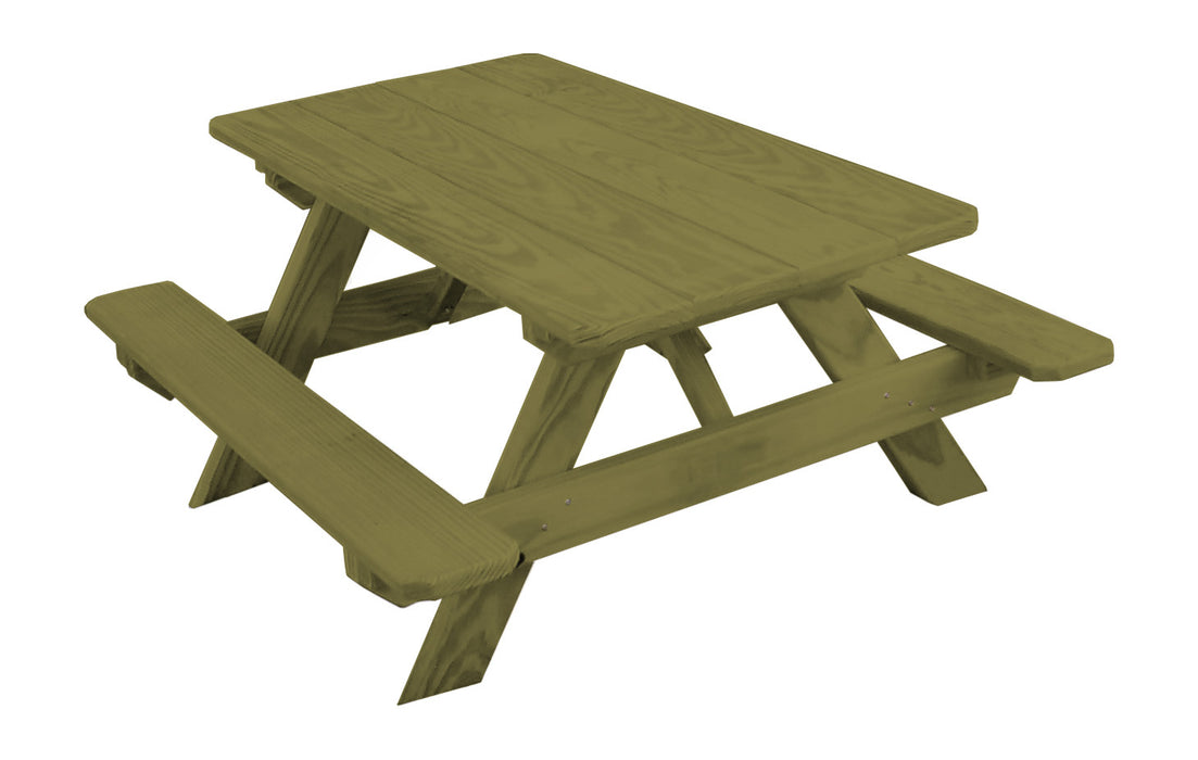 A&L Furniture Co. 4' Amish-Made Pine Kids Picnic Table
