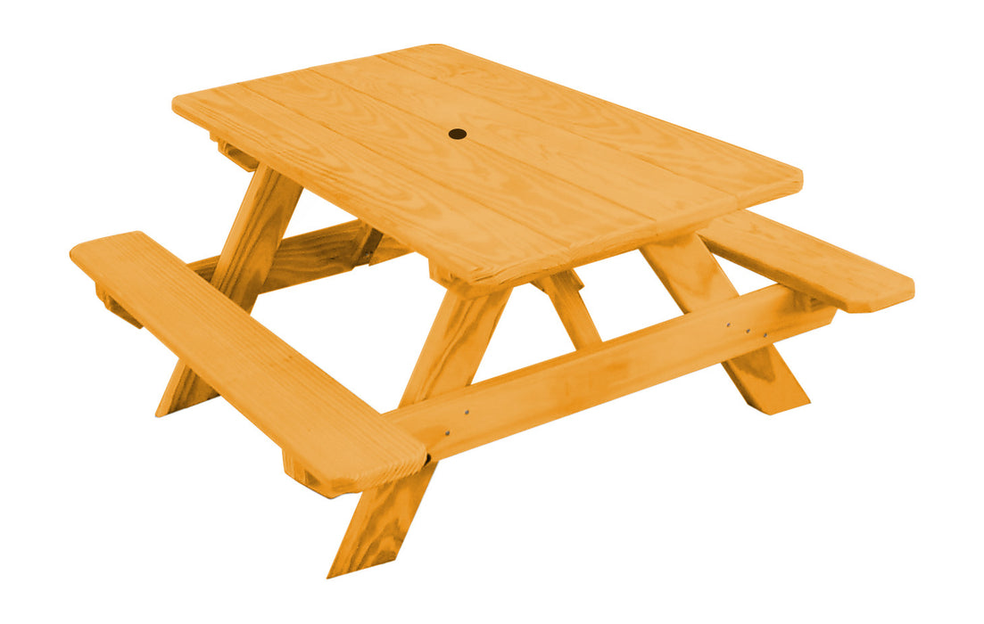 A&L Furniture Co. 4' Amish-Made Pine Kids Picnic Table
