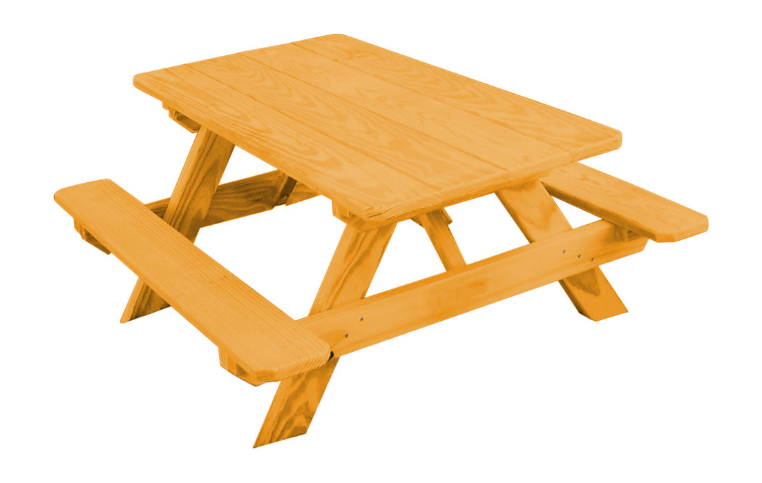 A&L Furniture Co. 4' Amish-Made Pine Kids Picnic Table