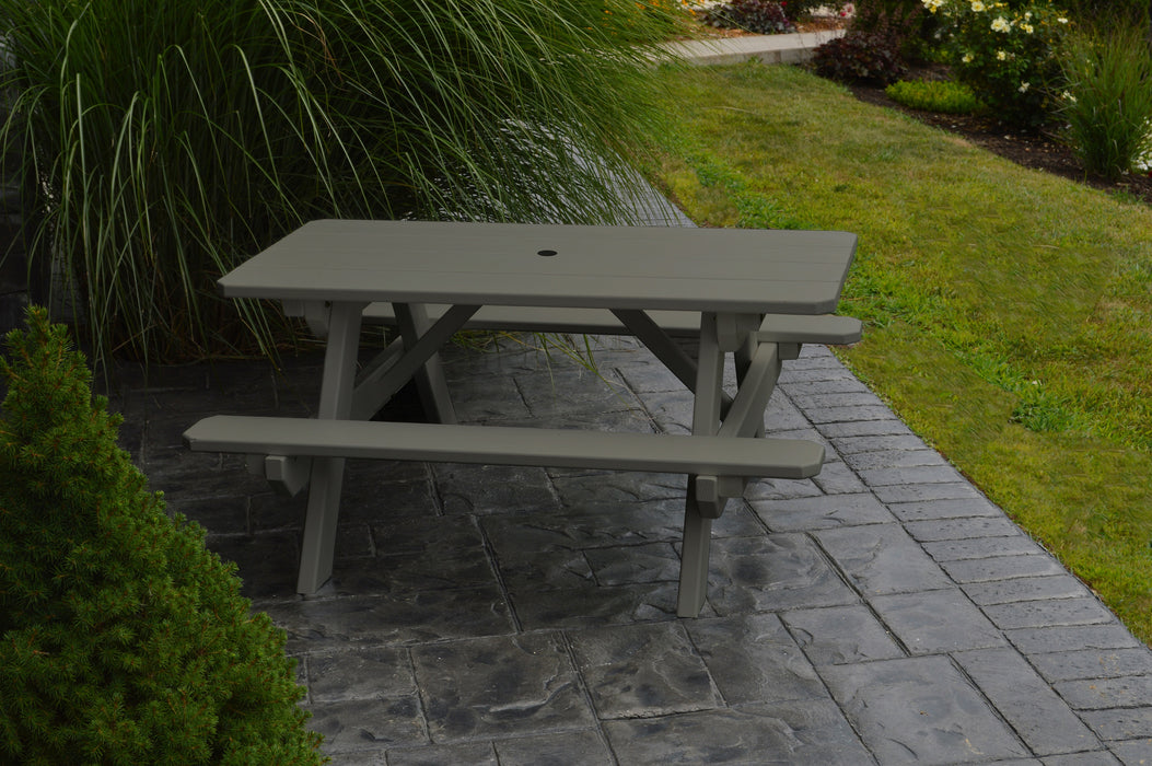 A&L Furniture Co. 4' Amish-Made Pine Kids Picnic Table