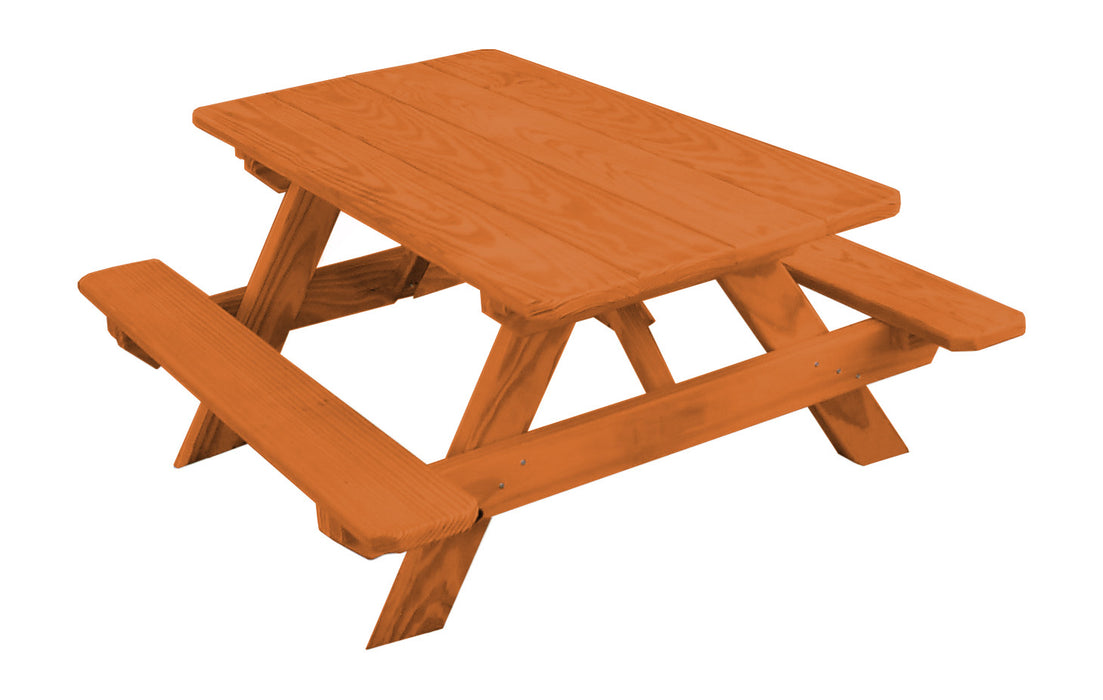 A&L Furniture Co. 4' Amish-Made Pine Kids Picnic Table